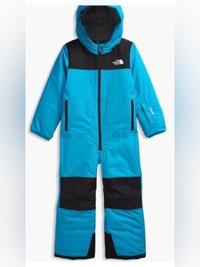 NWOT The North Face Blue and Black Kids' Insulated Snow One-Piece